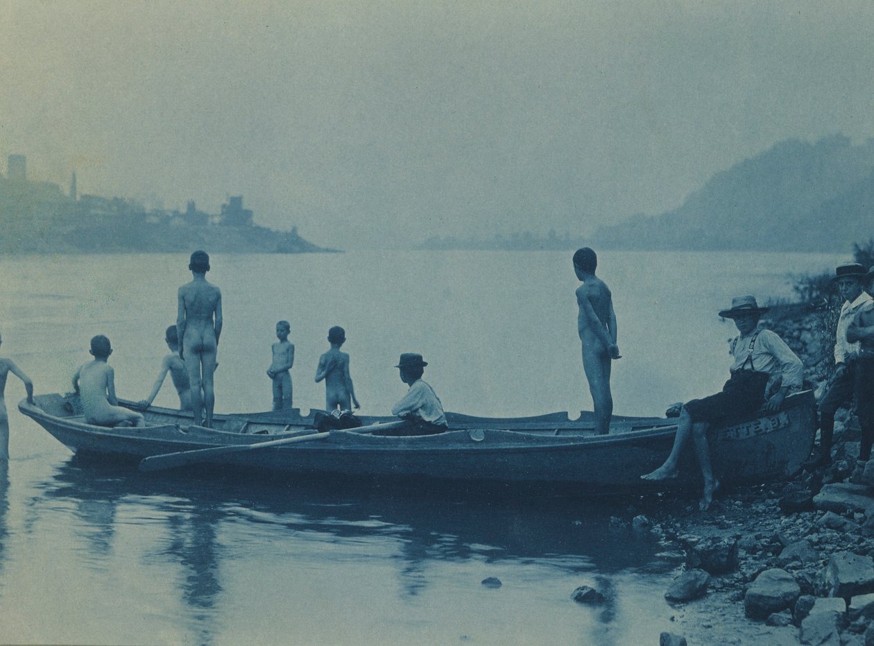 Jungen mit einem Boot, Ohio River, nahe Wheeling, West Virginia von Thomas Anshutz
