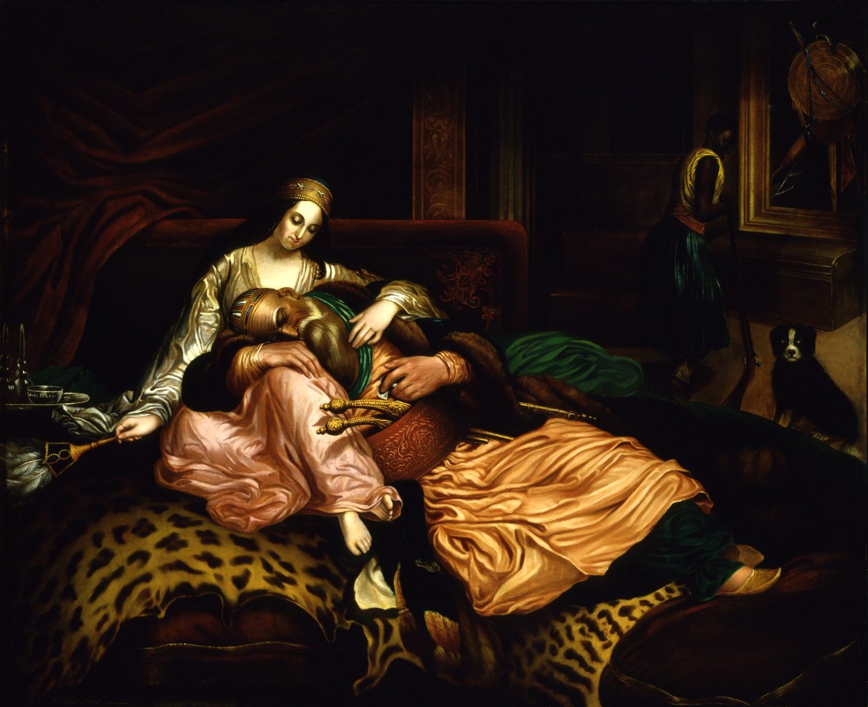 (Innenszene mit Sultan und Konkubine) von Thomas Buchanan Read