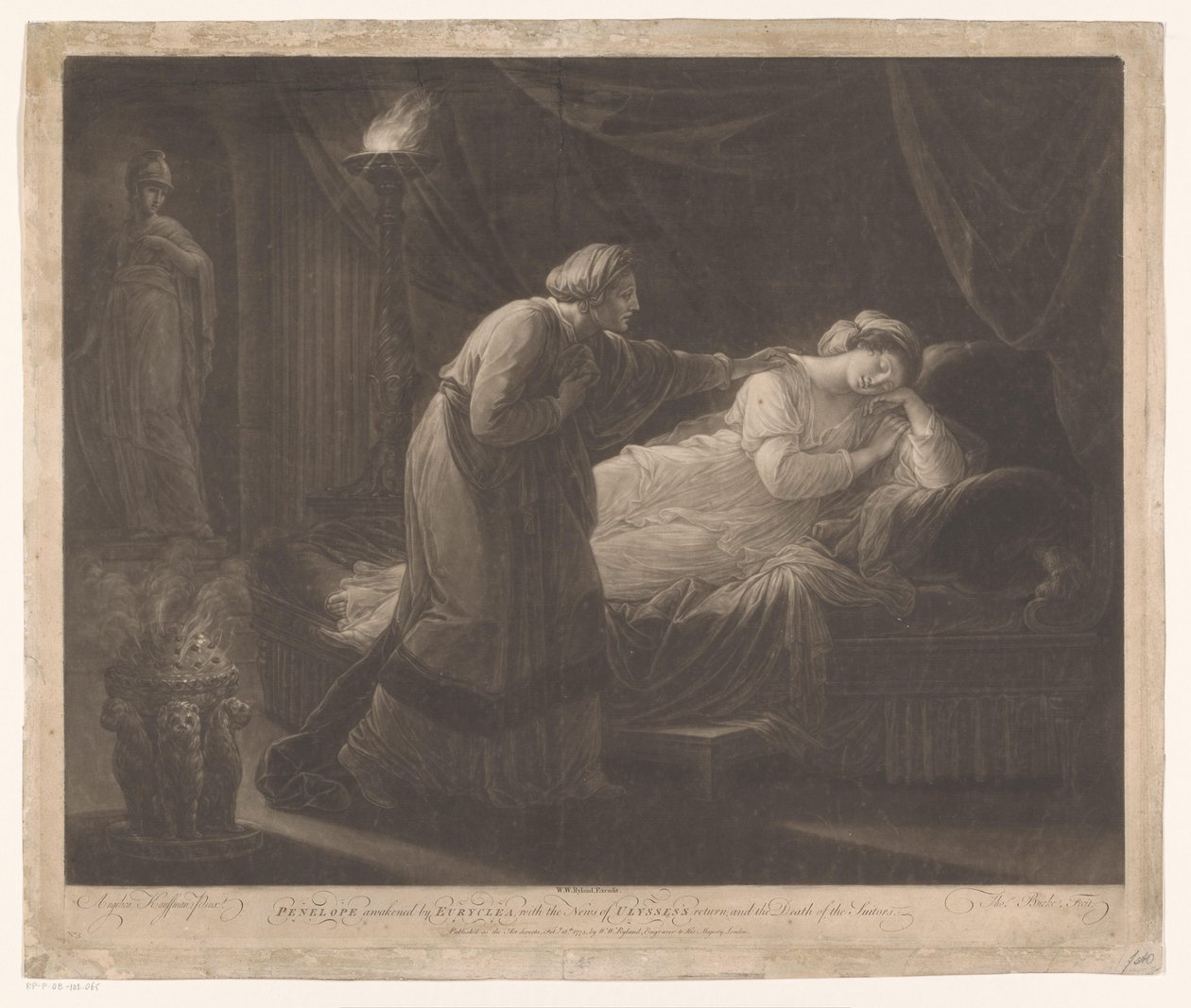 Penelope wird von Euryclea geweckt von Thomas Burke
