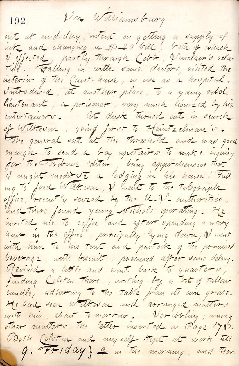 Thomas Butler Gunn Tagebücher - Band 19, Seite 222, 8. Mai 1862 von Thomas Butler Gunn