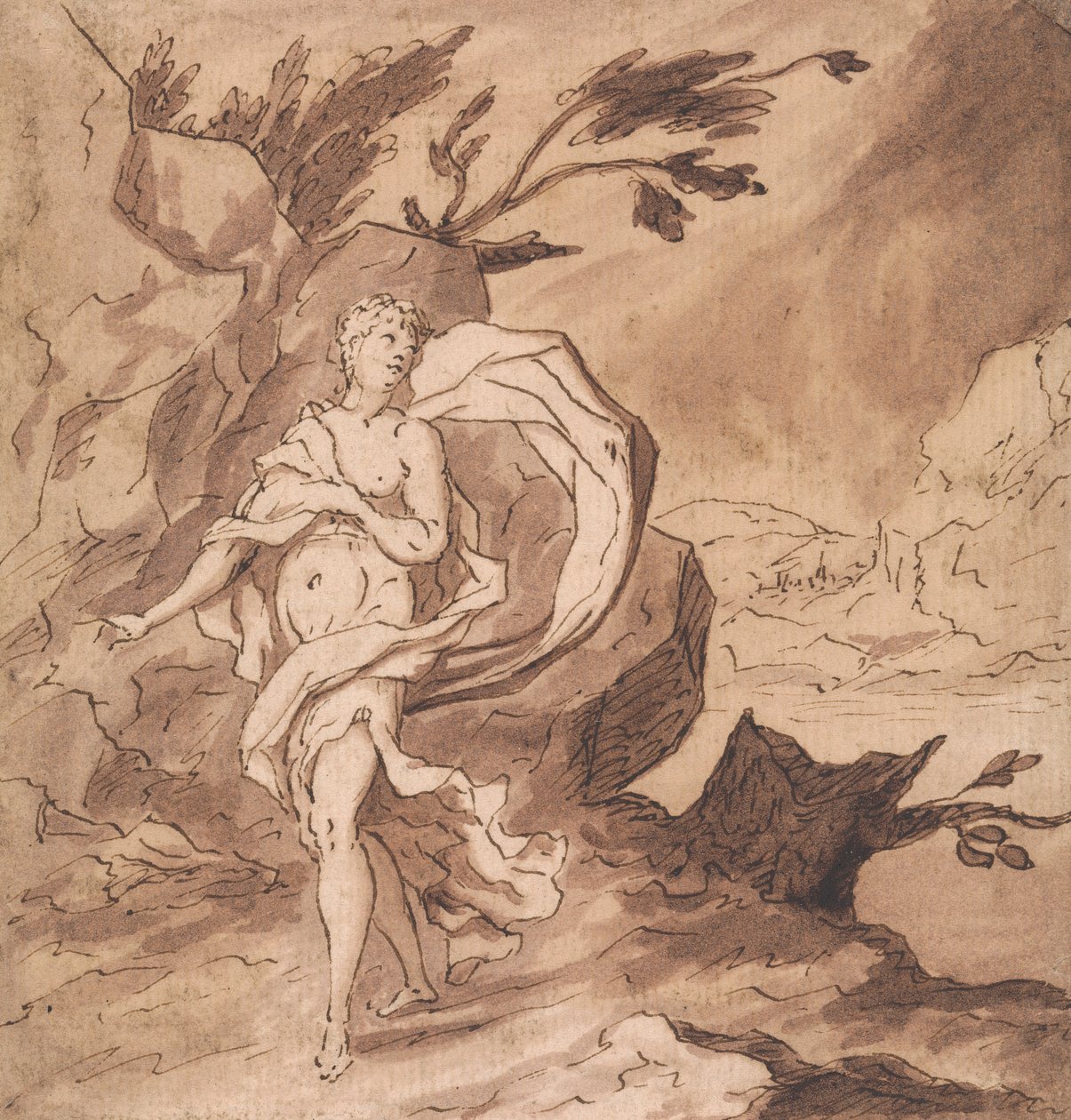 Anna beklagt das Fehlen von Tobias (Tobit 10:7) von Thomas Carwitham