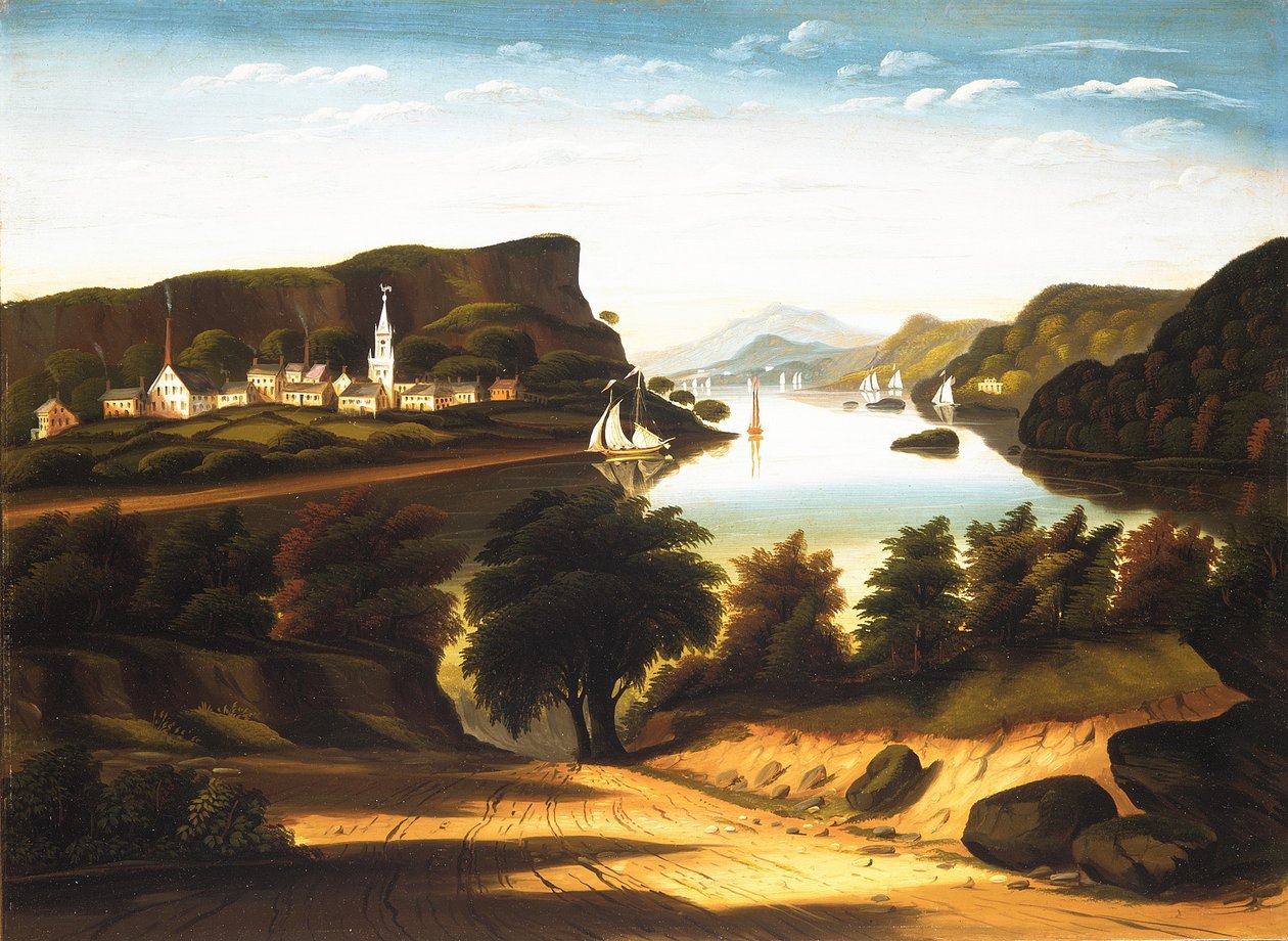 Lake George und das Dorf Caldwell von Thomas Chambers