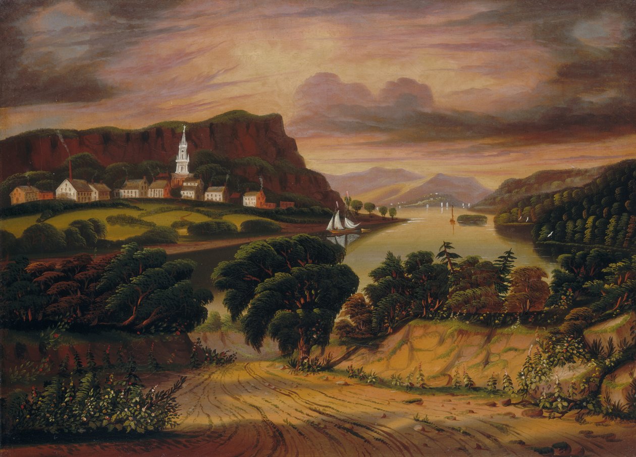 Lake George und das Dorf Caldwell von Thomas Chambers