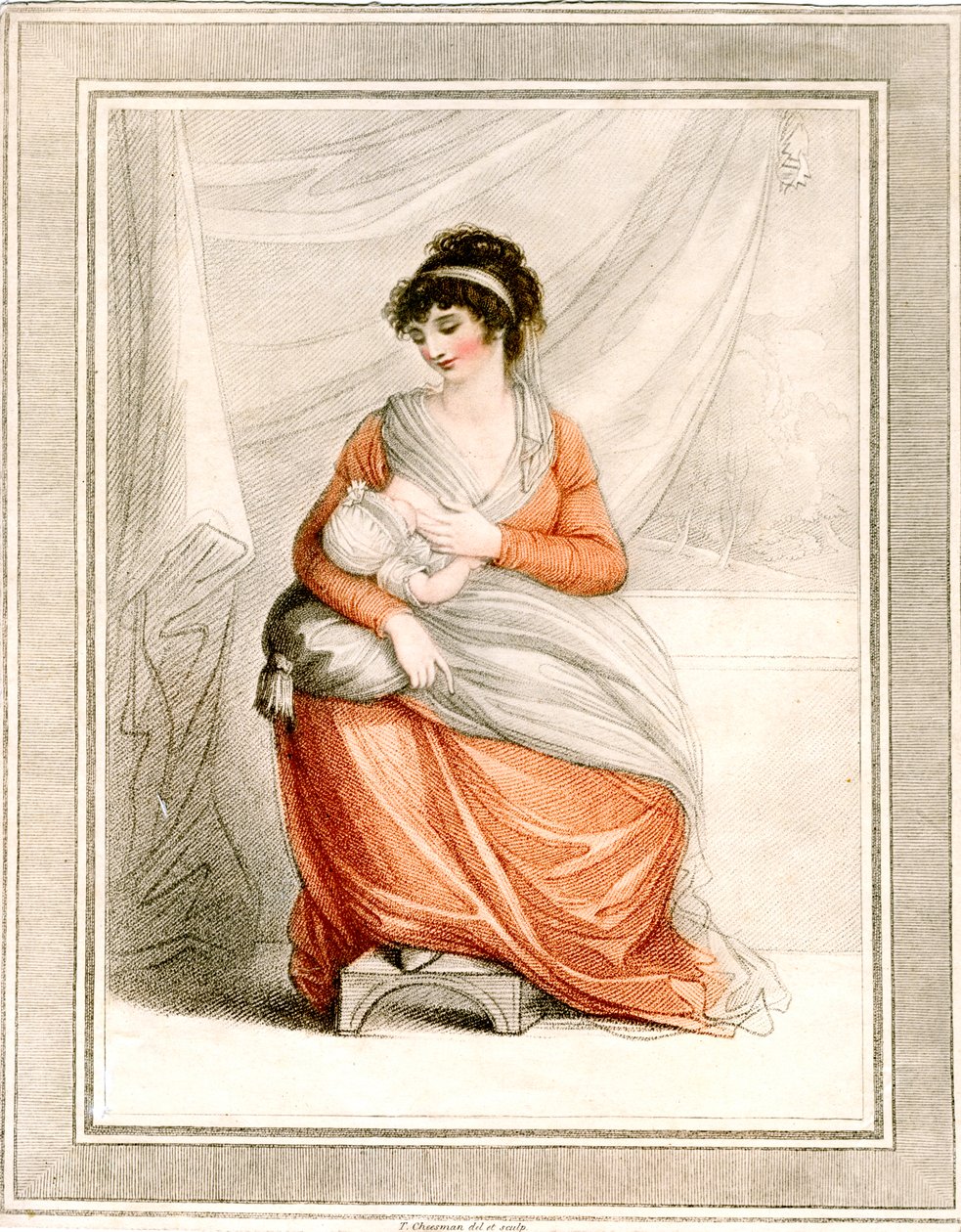 Frau beim Stillen, ca. 1780-1820 von Thomas Cheesman