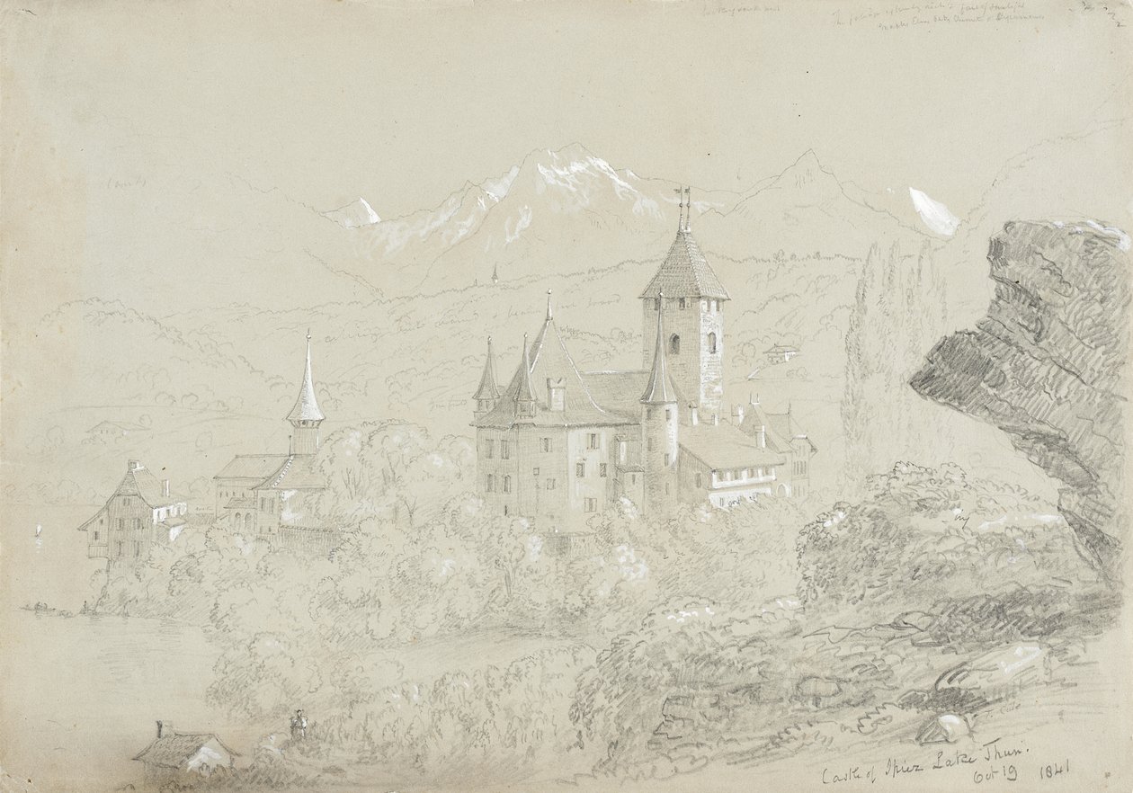 Schloss Spiez am Thunersee von Thomas Cole