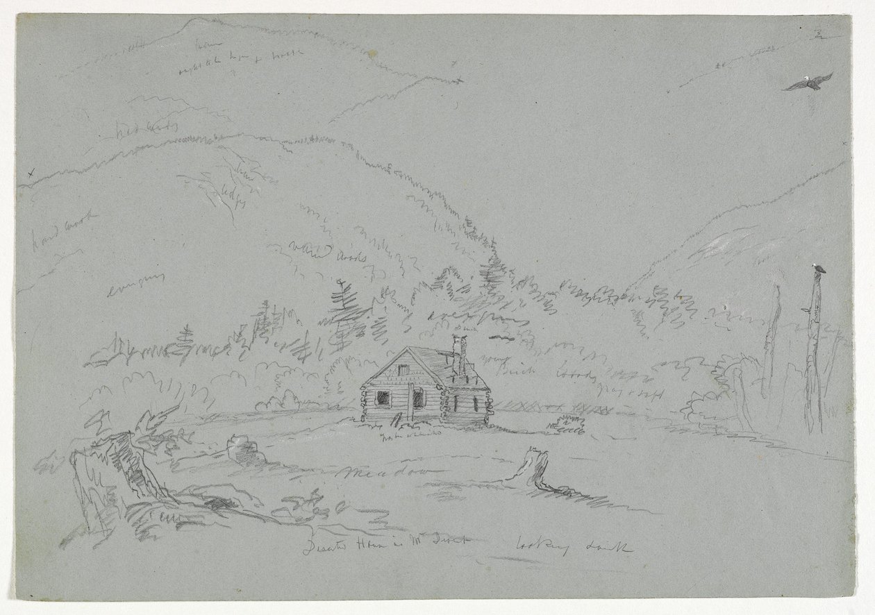 Haus auf Mount Desert, ca. 1844 von Thomas Cole