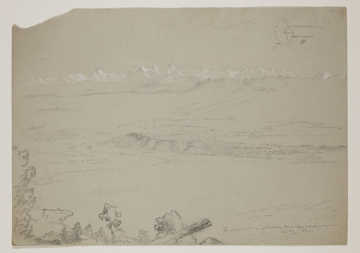 See Yverdon oder Neuenburg vom Hügel Chaumont, Schweiz, 1841 von Thomas Cole