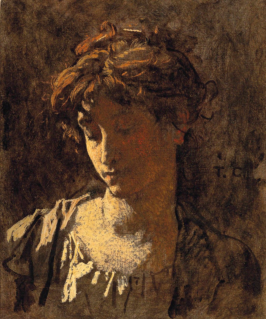 Porträt einer Frau von Thomas Couture