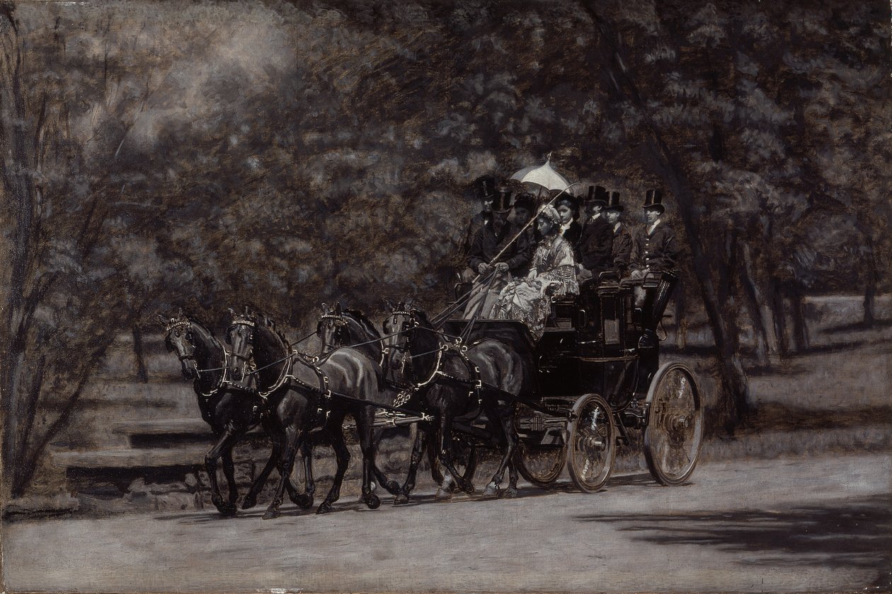 Der Fairman Rogers Vierspänner (Ein Maivormittag im Park) von Thomas Cowperthwait Eakins