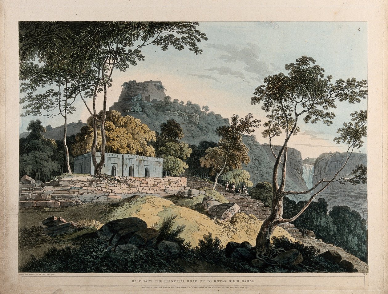 Raje Gaut, die Hauptstraße nach Rotas Ghur, Bahar von Thomas Daniell
