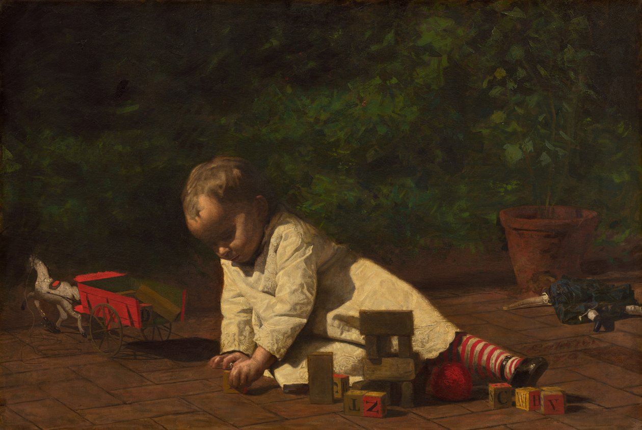 Baby beim Spielen von Thomas Eakins