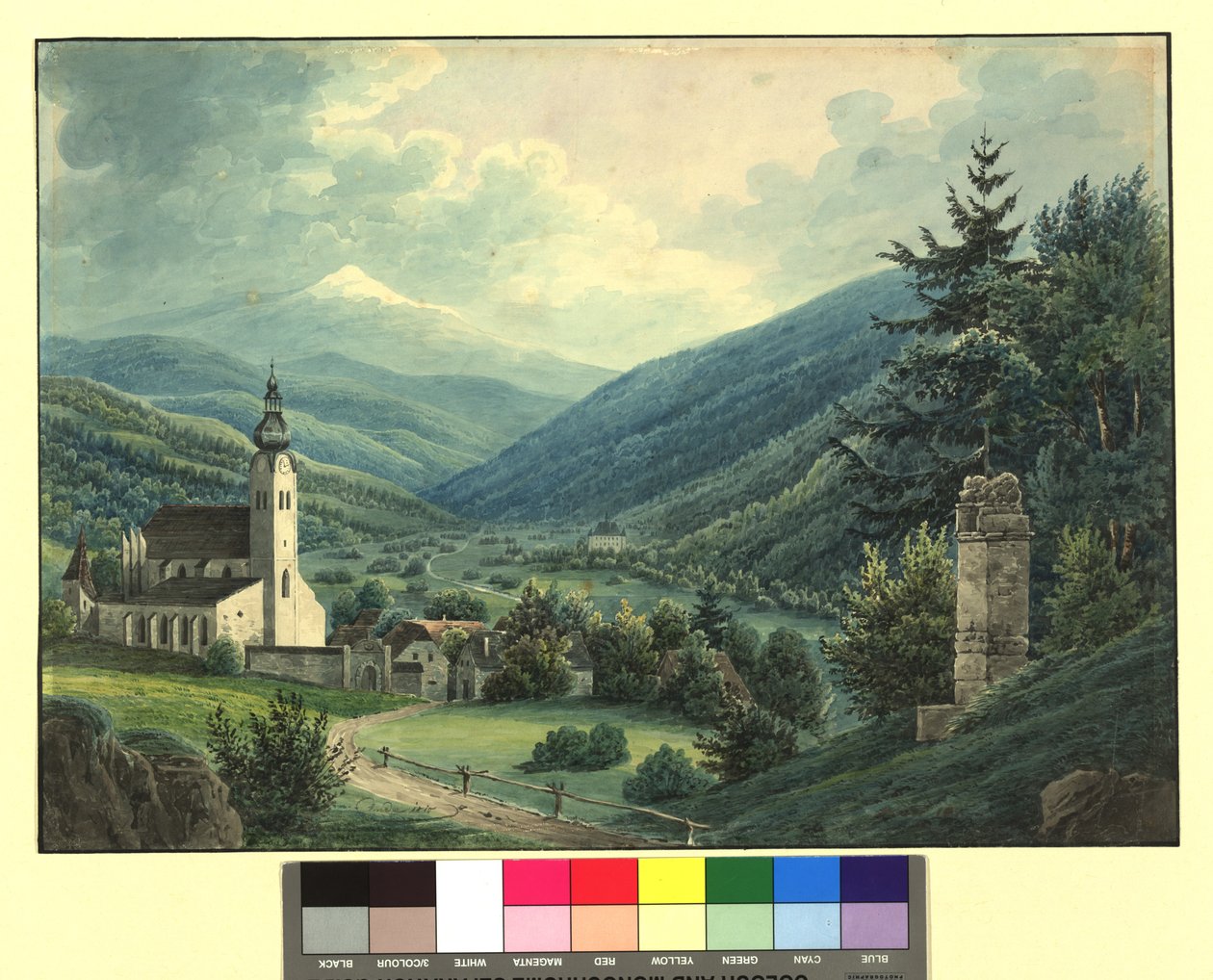 Landschaft mit Kirche von Thomas Ender
