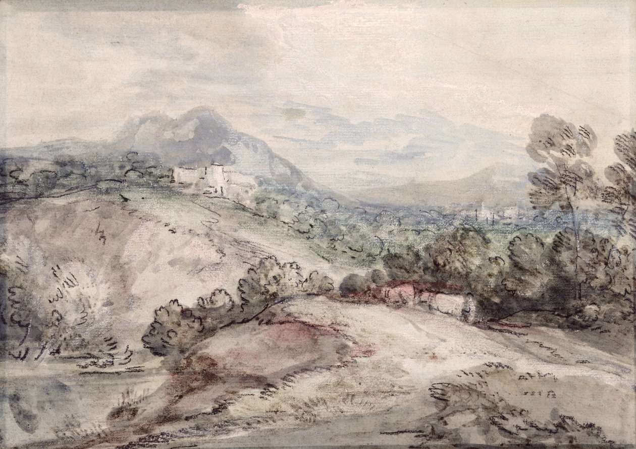 Eine hügelige Landschaft von Thomas Gainsborough
