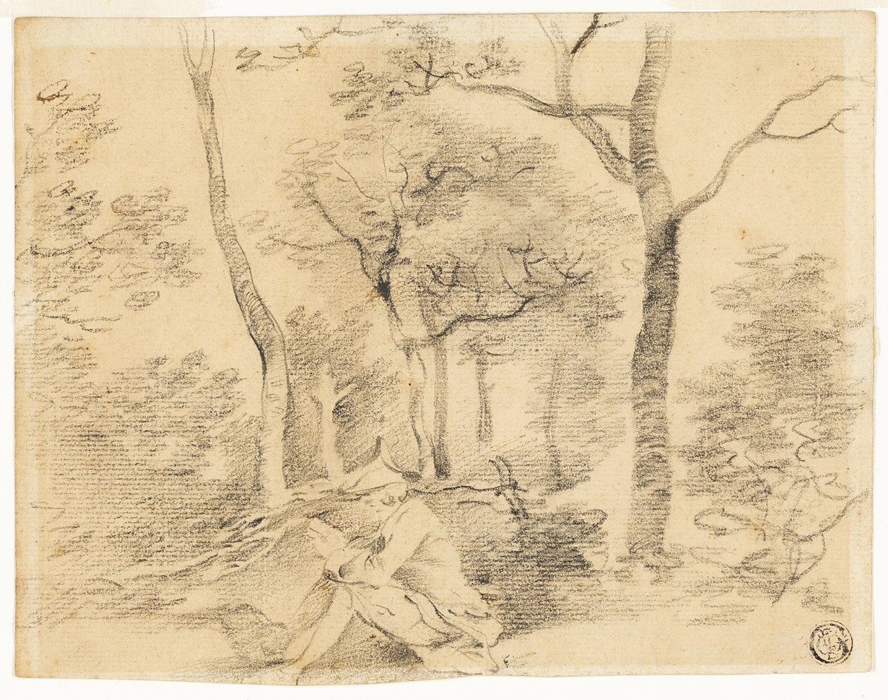 Gainsborough skizziert im Wald von Thomas Gainsborough
