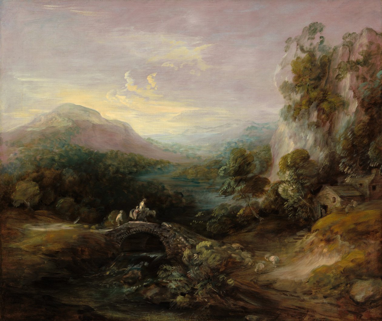 Berglandschaft mit Brücke von Thomas Gainsborough