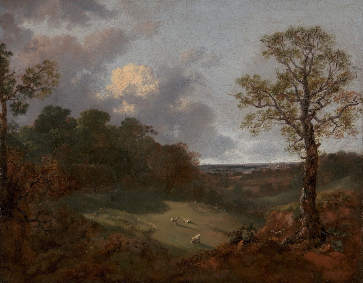Bewaldete Landschaft mit Hütte und Schäfer von Thomas Gainsborough
