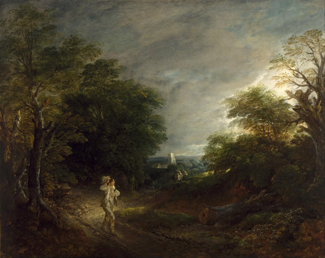Waldlandschaft mit einem Holzfäller von Thomas Gainsborough