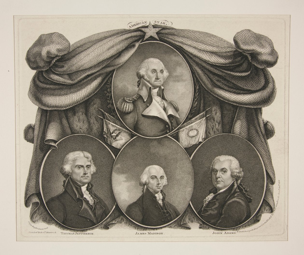 Thomas Jefferson - James Madison - John Adams von Thomas Gimbrede