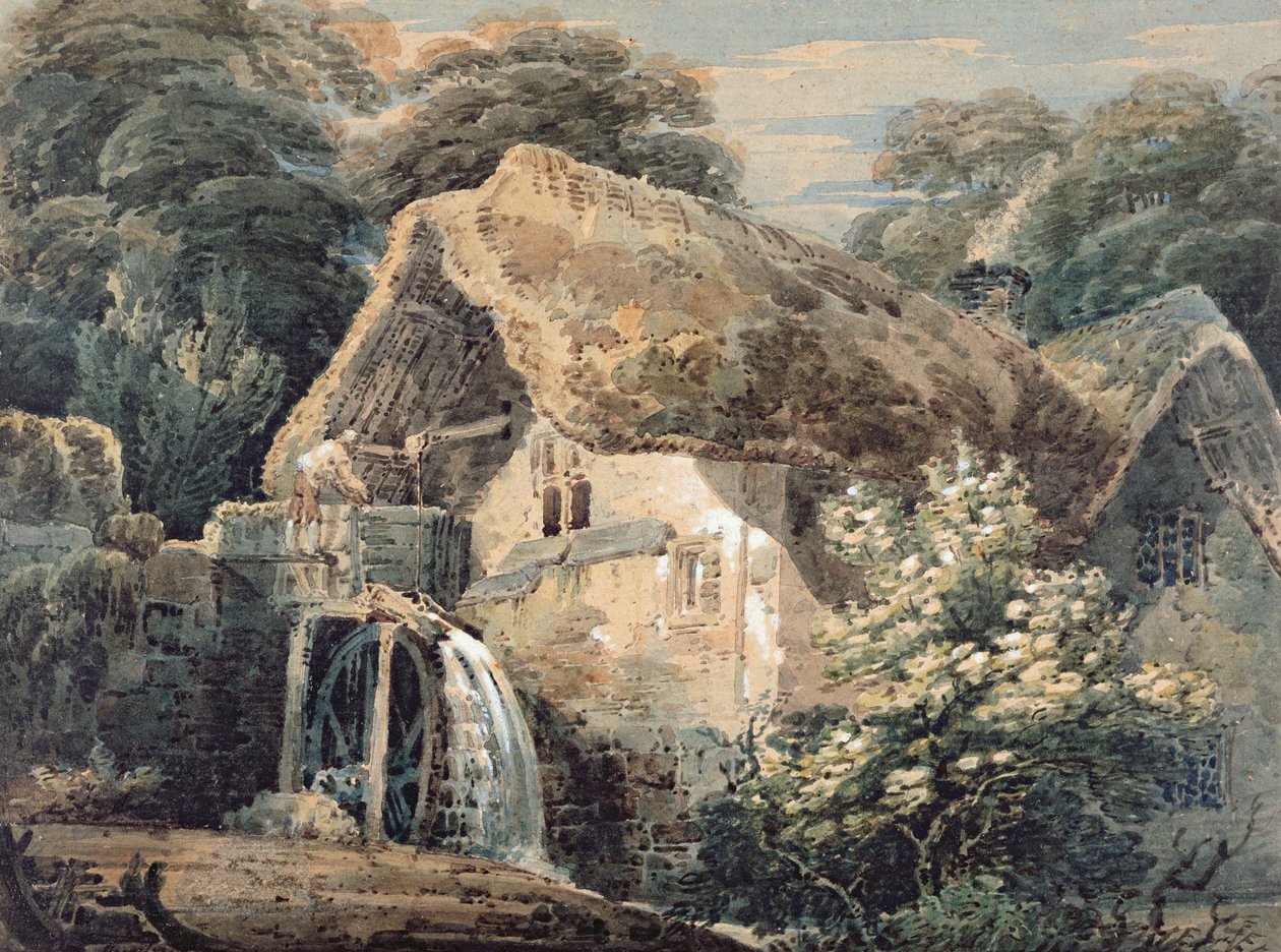 Eine Überschussmühle, Devon, 1797 von Thomas Girtin