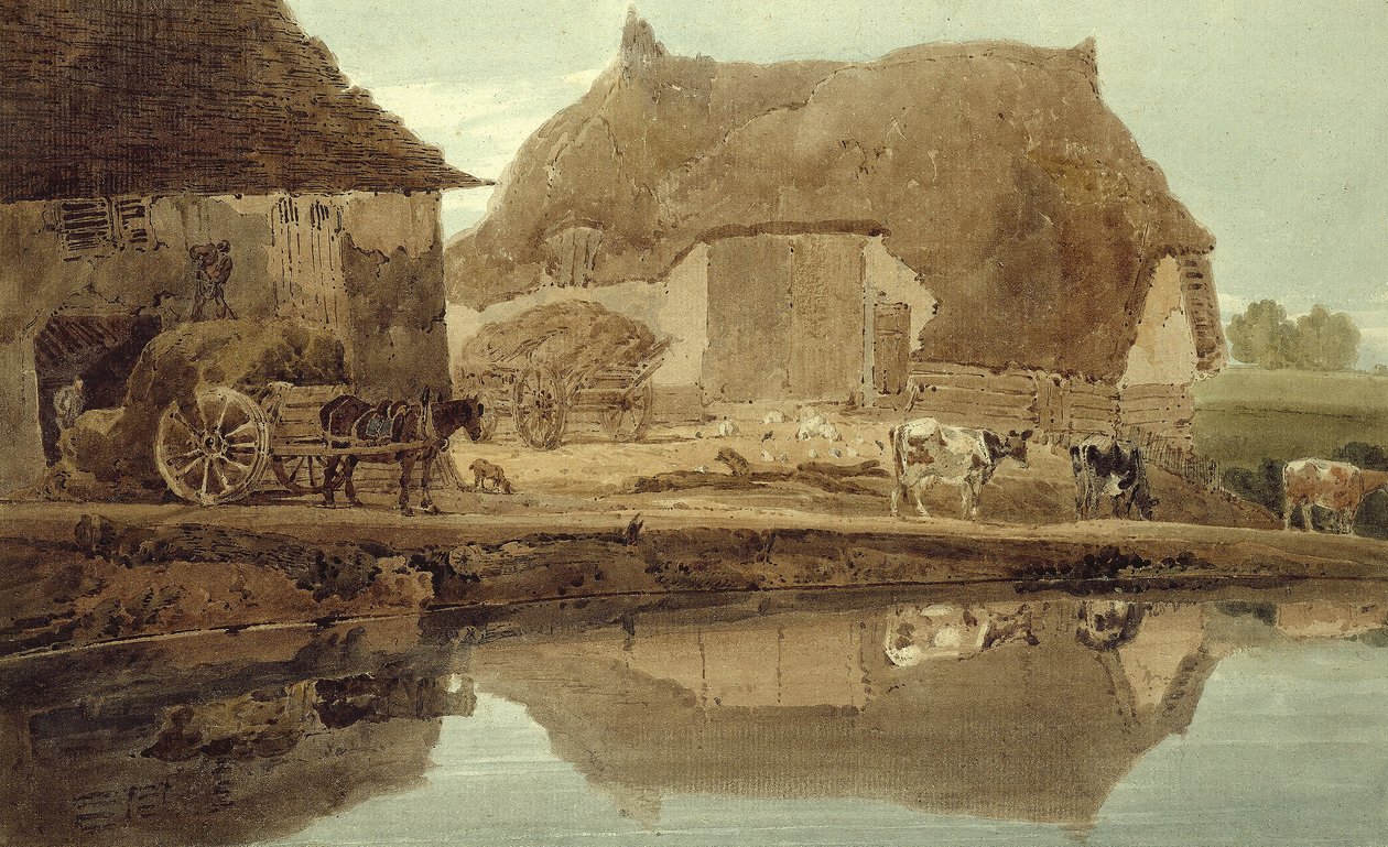 Phineas Borrets Farm in der Nähe von Saffron Walden von Thomas Girtin
