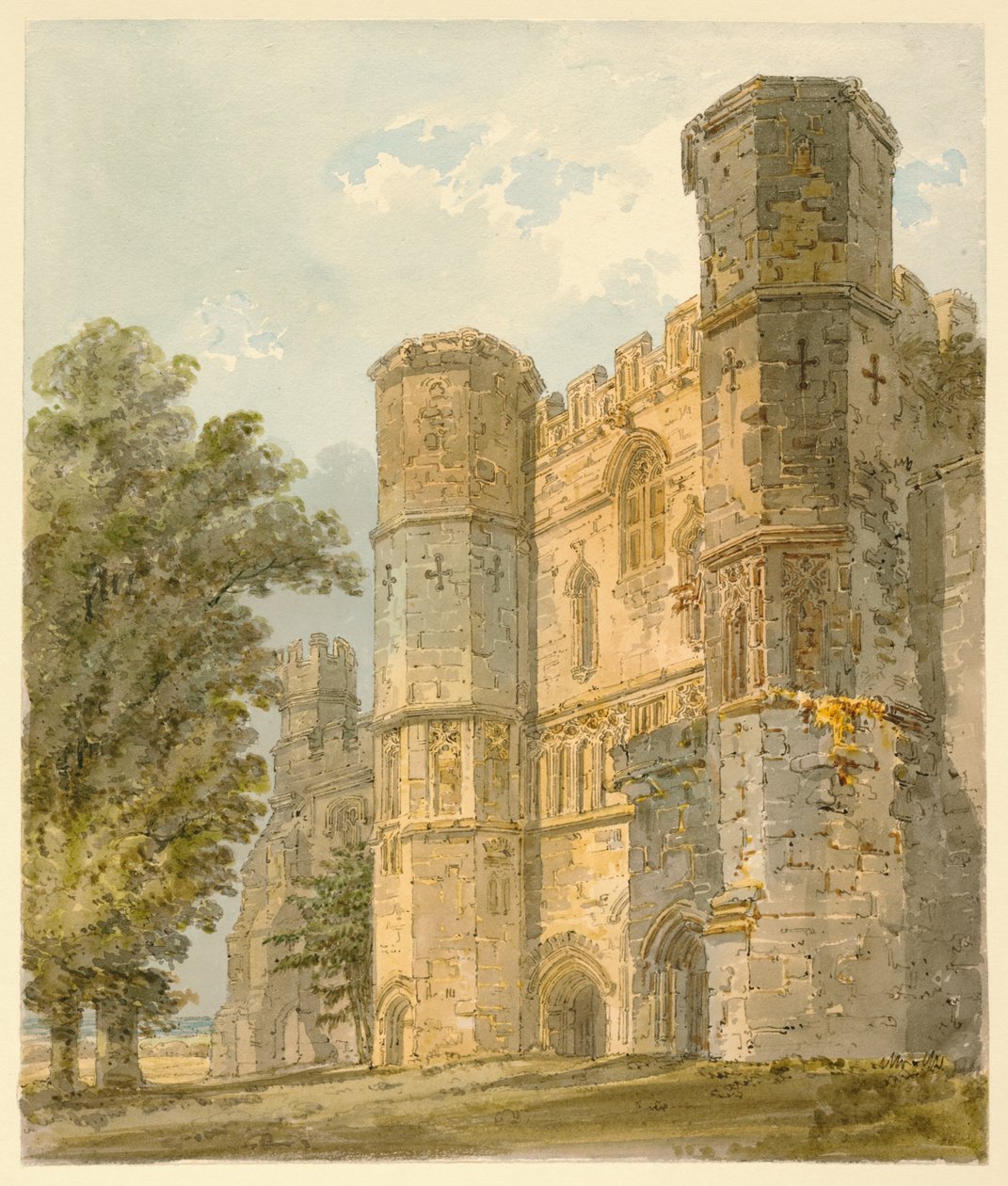 Das Torhaus der Battle Abbey, Sussex von Thomas Girtin