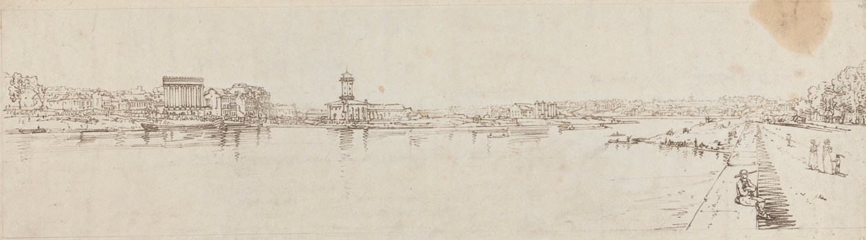 Blick auf das Dorf Chaillot vom Pont de la Concorde von Thomas Girtin