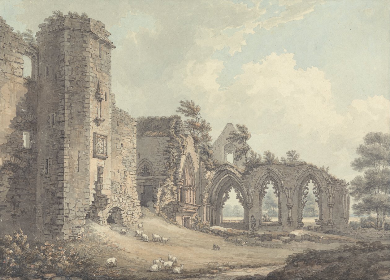 Die Ruinen des Colleges von Lincluden, in der Nähe von Dumfries von Thomas Hearne