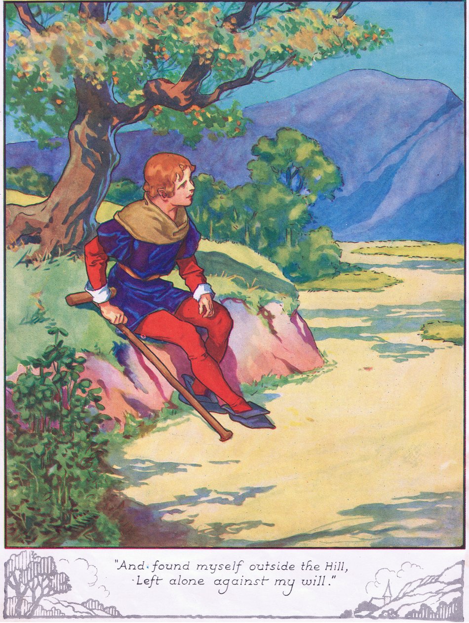 "Und fand mich draußen am Hügel, allein gelassen gegen meinen Willen" von Thomas Heath Robinson