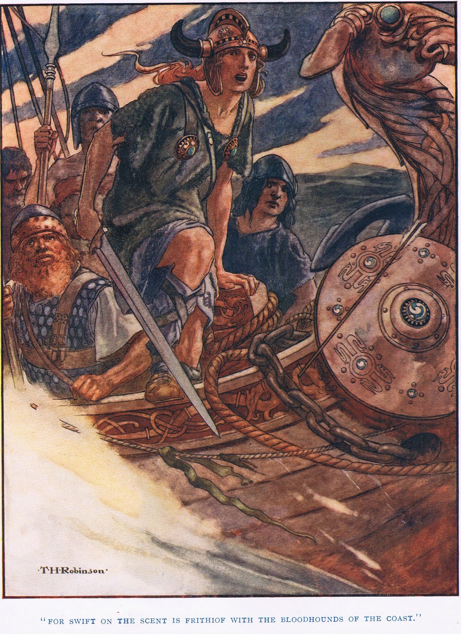 Und schnell auf der Fährte ist Frithiof von Thomas Heath Robinson