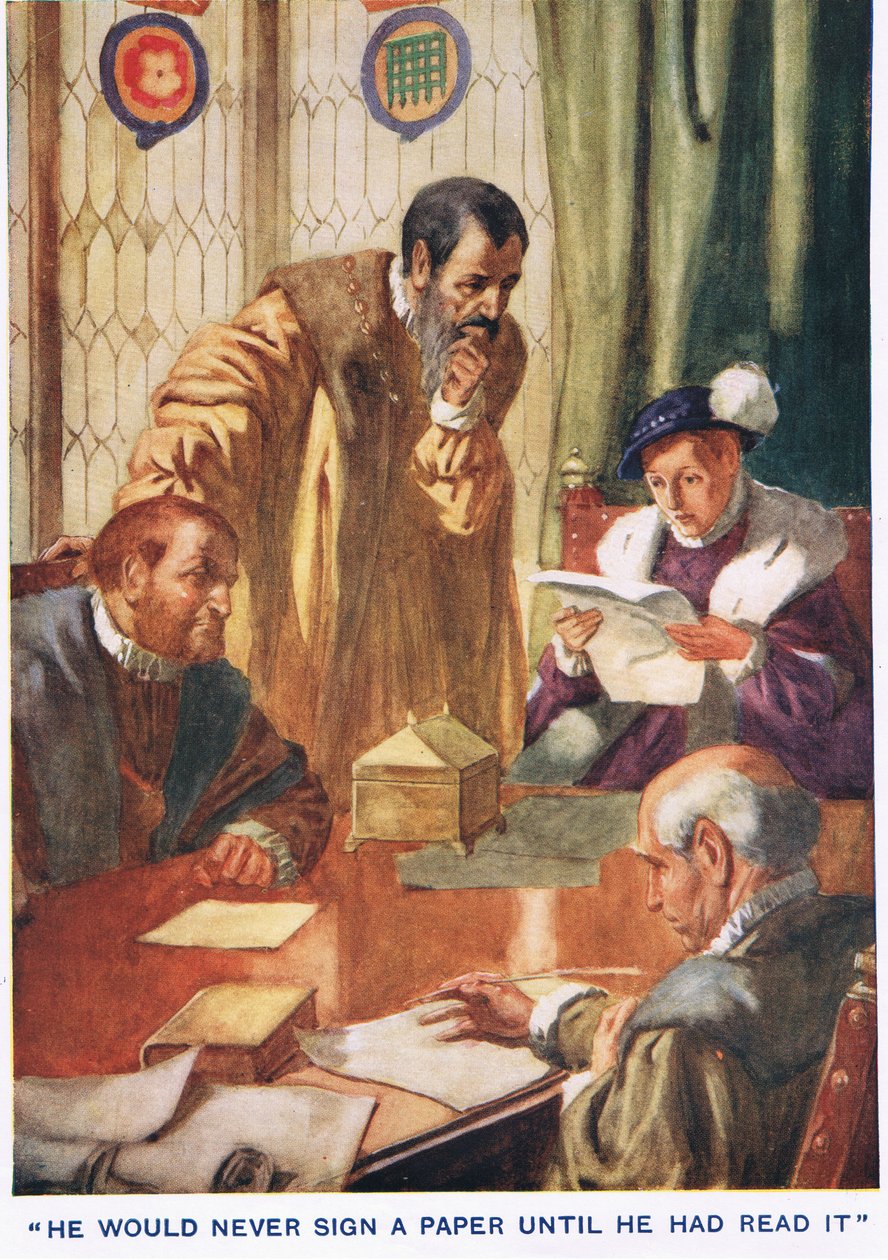 Er würde niemals ein Papier unterschreiben, ohne es gelesen zu haben von Thomas Heath Robinson