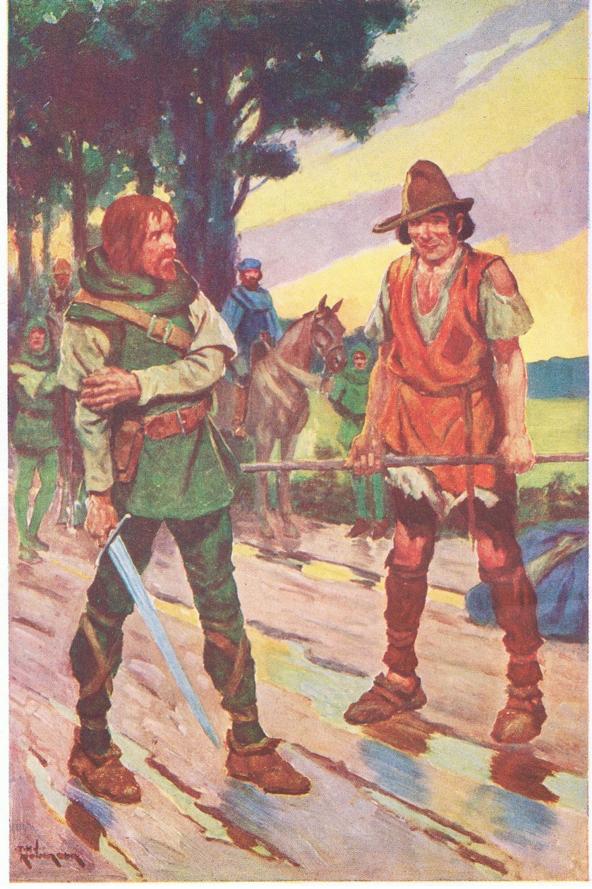 "Nicht ich", erwiderte der Bettler. "Der Kampf war nicht meine Wahl". von Thomas Heath Robinson