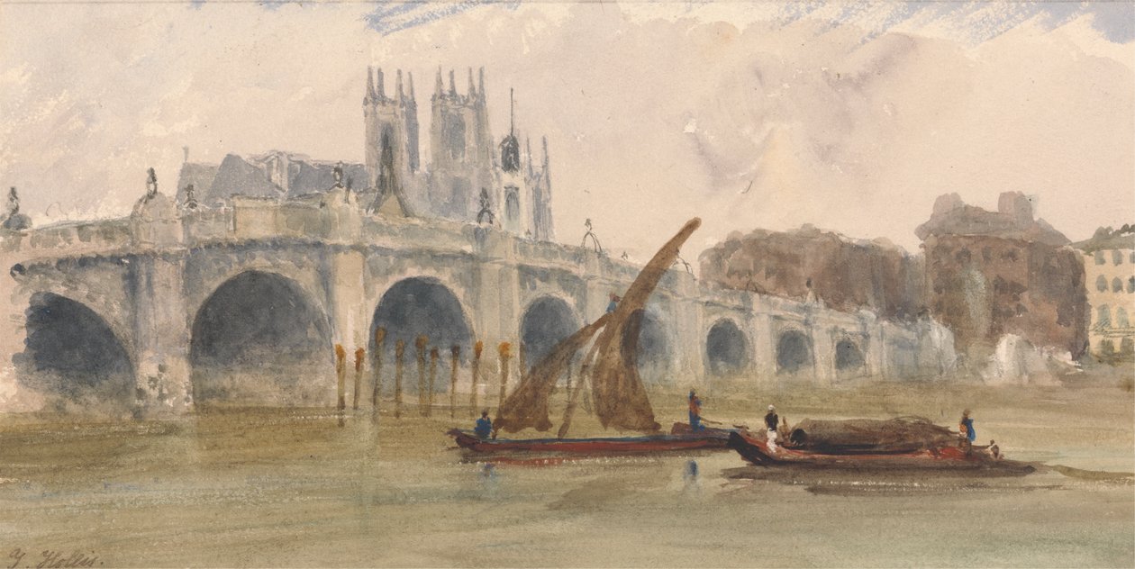 Westminster Bridge und die Abtei von Thomas Hollis