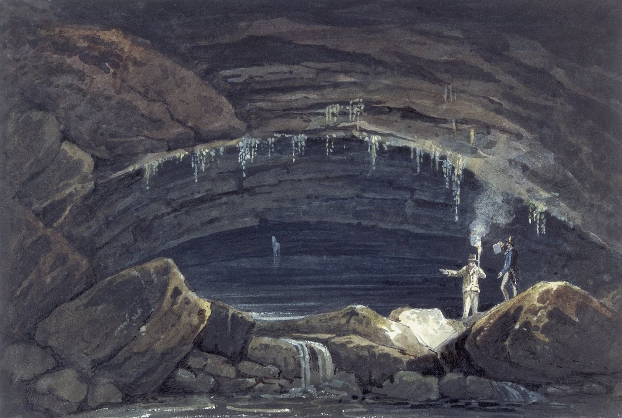 Eröffnung der Höhle bei Porth yr Ogof von Thomas Hornor