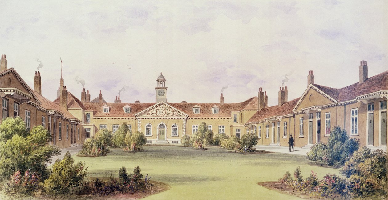 Emanuel Hospital, Tothill Fields, 1850 von Thomas Hosmer Shepherd
