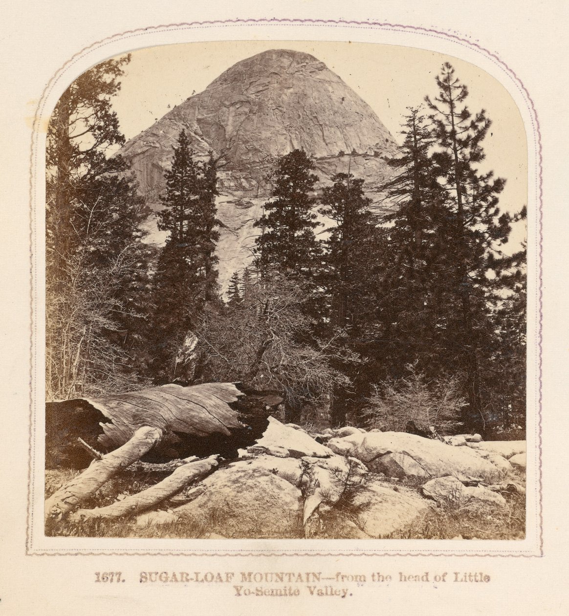 Zuckerhutberg - vom Kopf des Kleinen Yosemite-Tals von Thomas Houseworth