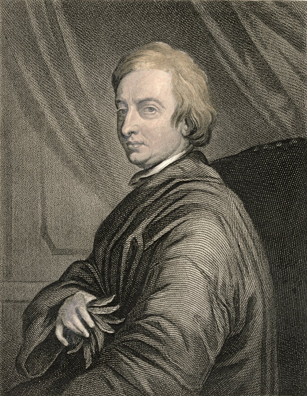 Porträt von John Dryden (1631-1700), graviert von Charles Edward Wagstaff, veröffentlicht von William Mackenzie von Thomas Hudson