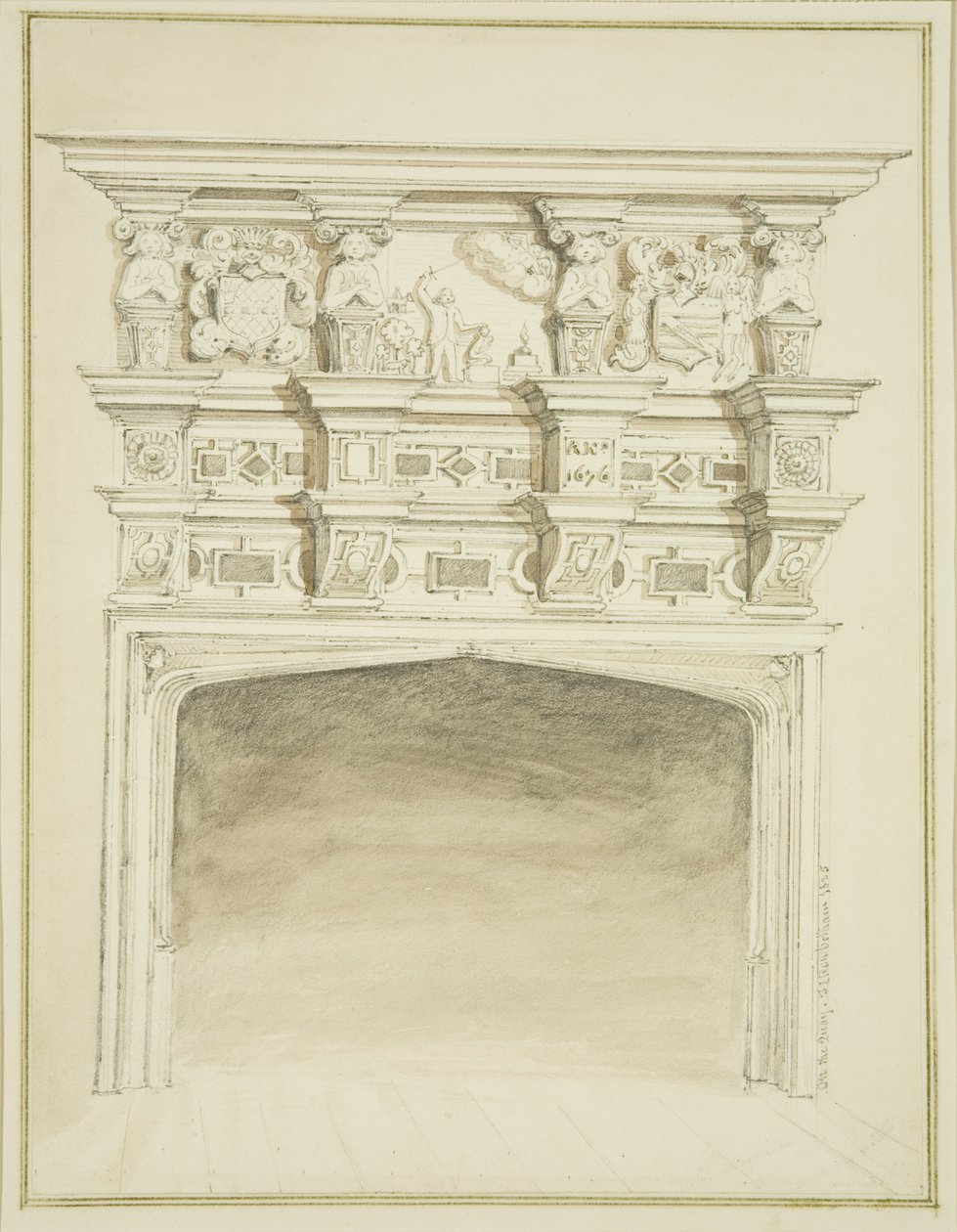 Kamin bei 49 Broad Quay von Thomas Leeson the Elder Rowbotham