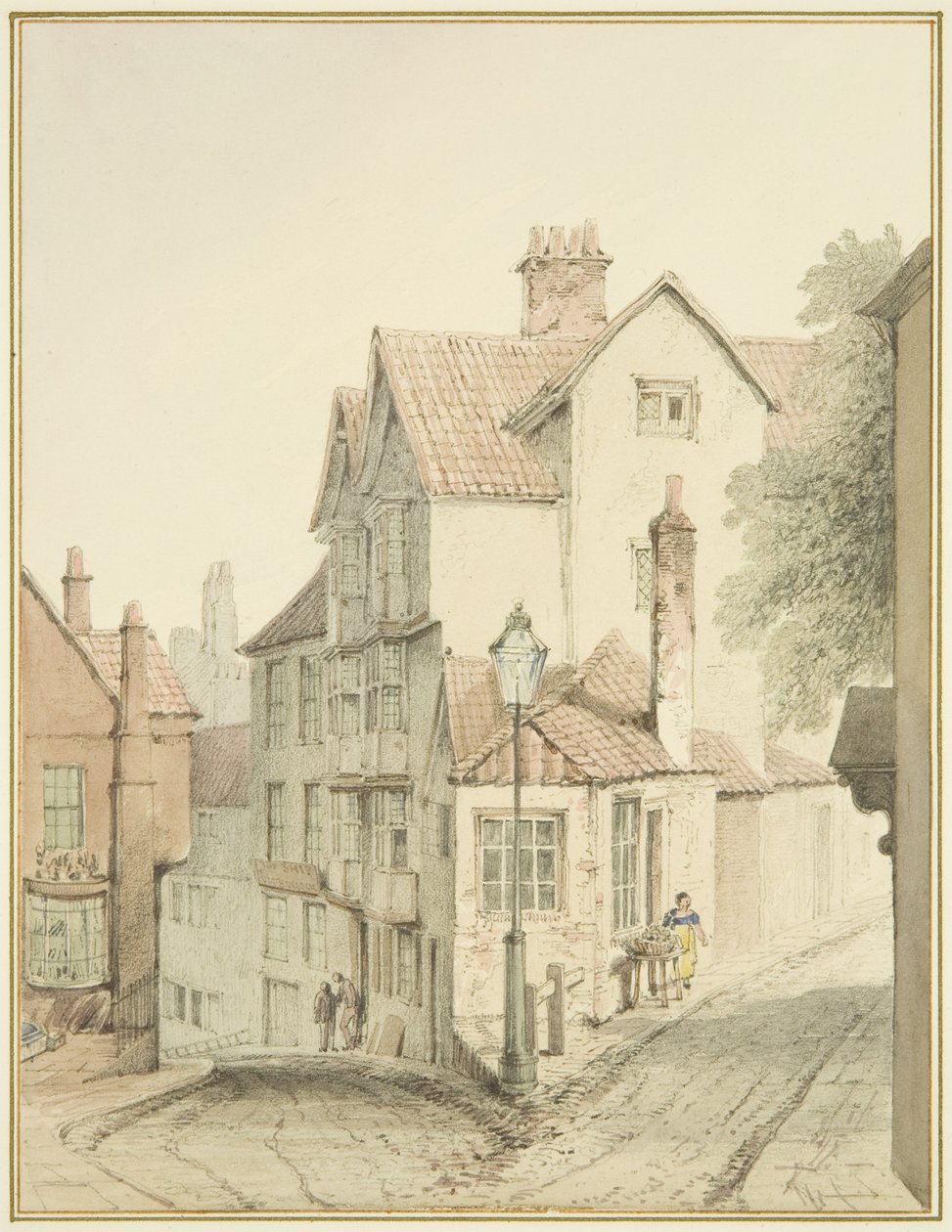 Ecke von Trenchard Lane und Steep Street von Thomas Leeson the Elder Rowbotham
