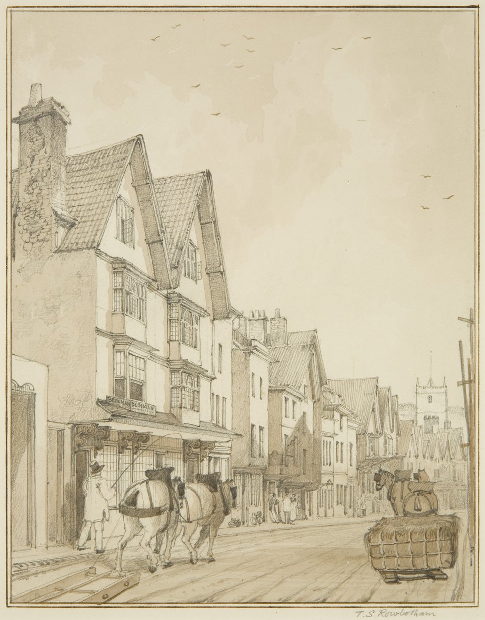 Temple Street, Blick nach Norden von Thomas Leeson the Elder Rowbotham