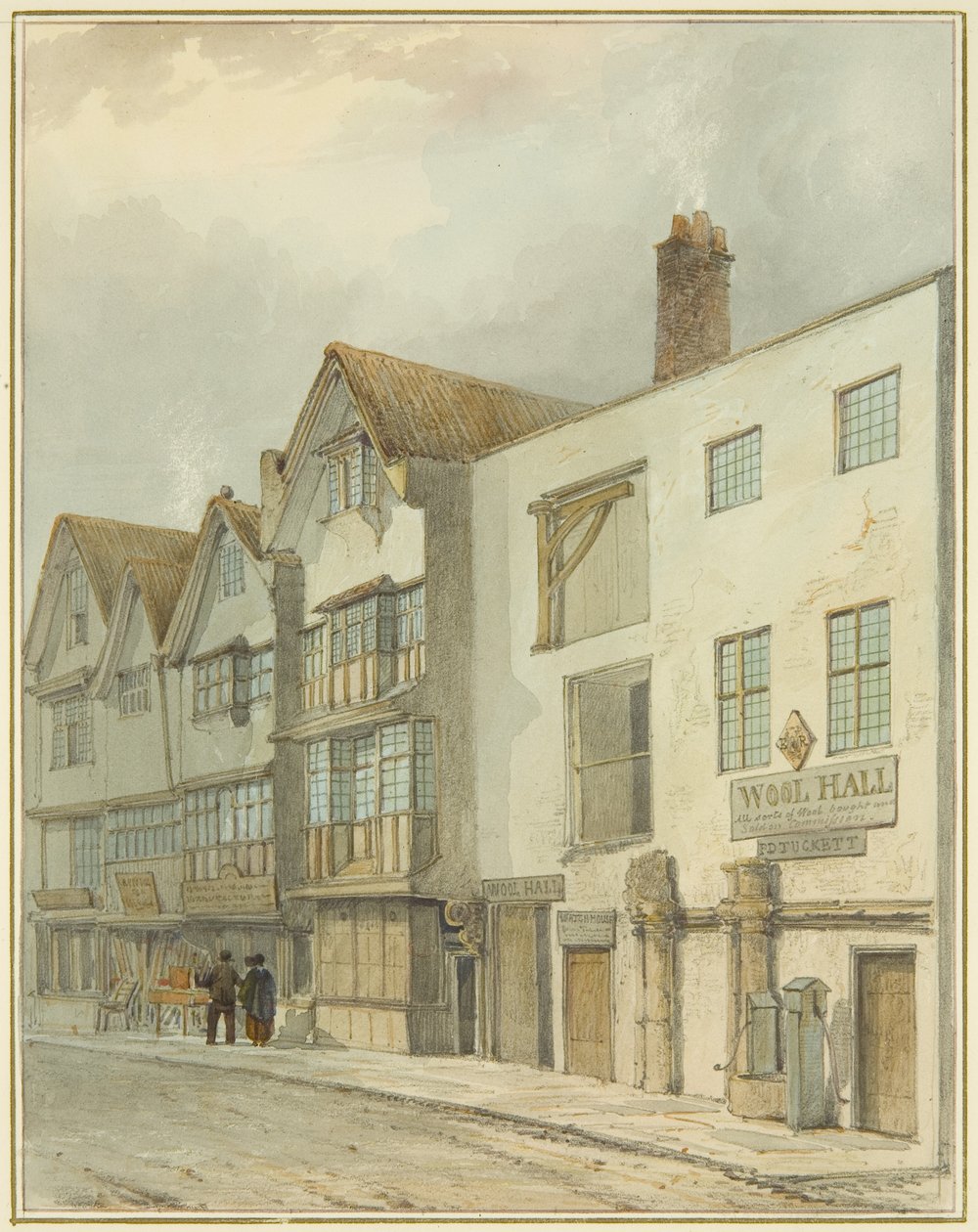 Wollhalle in der Thomas Street von Thomas Leeson the Elder Rowbotham