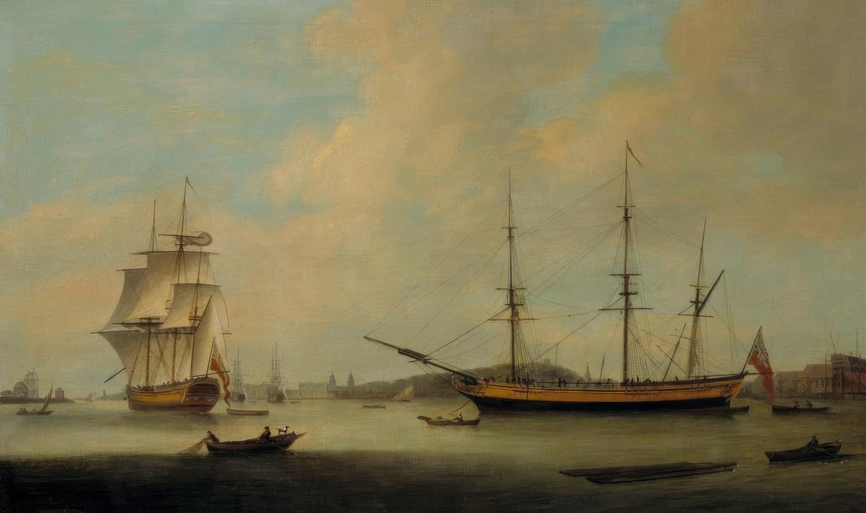 Das US-Schiff Granville vor Deptford von Thomas Luny