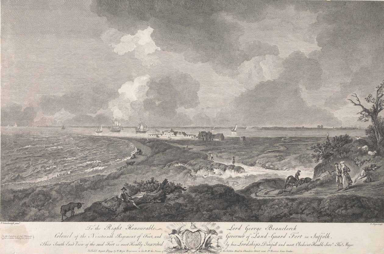 Südostansicht von Land-Guard Fort, in Suffolk von Thomas Major