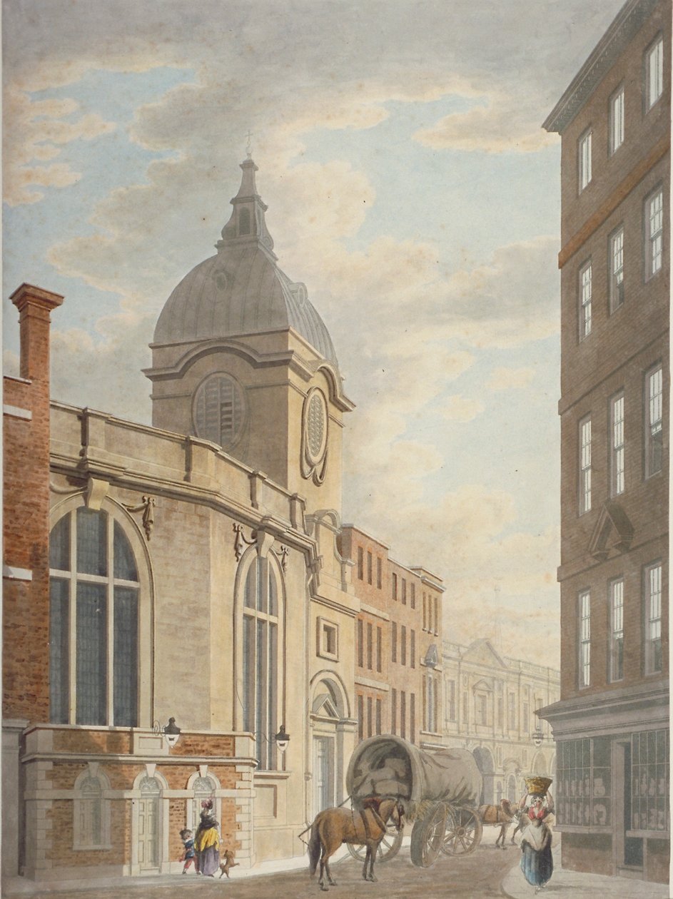 Kirche von St. Benet Fink, Threadneedle Street, City of London, 1797 von Thomas Malton II