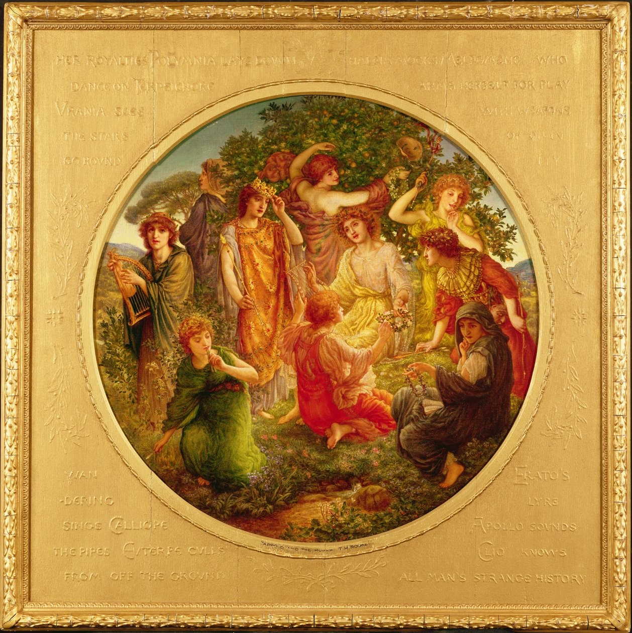 Apollo und die Musen von Thomas Matthews Rooke: Kunstdruck