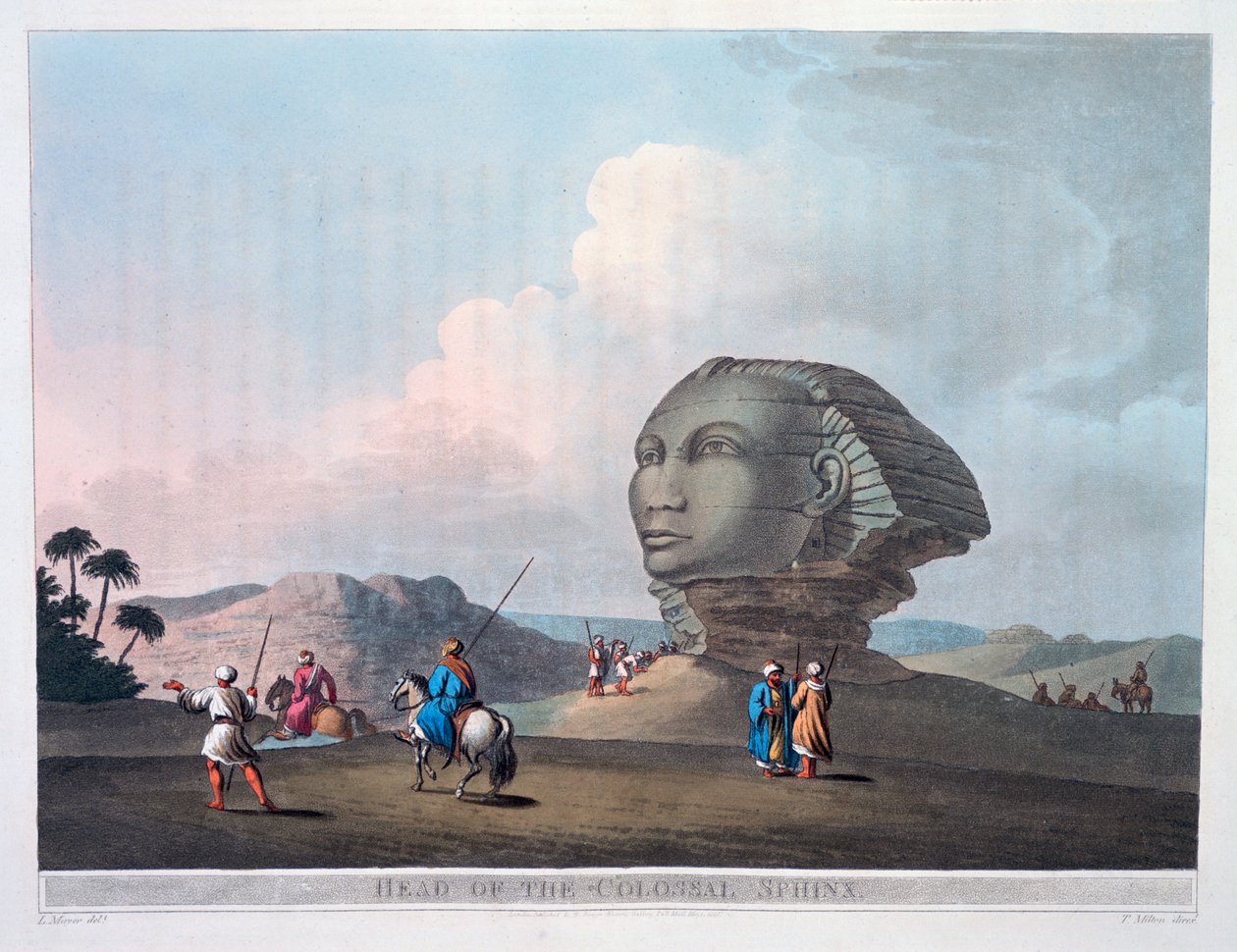Kopf der kolossalen Sphinx, Gizeh, Ägypten, 1801 von Thomas Milton