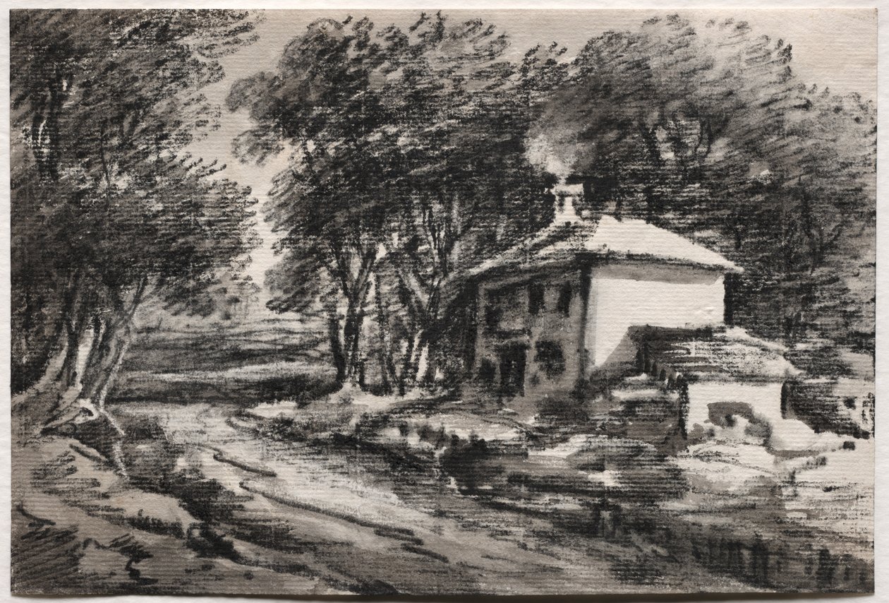 Landschaft mit Hütte (recto) von Thomas Monro