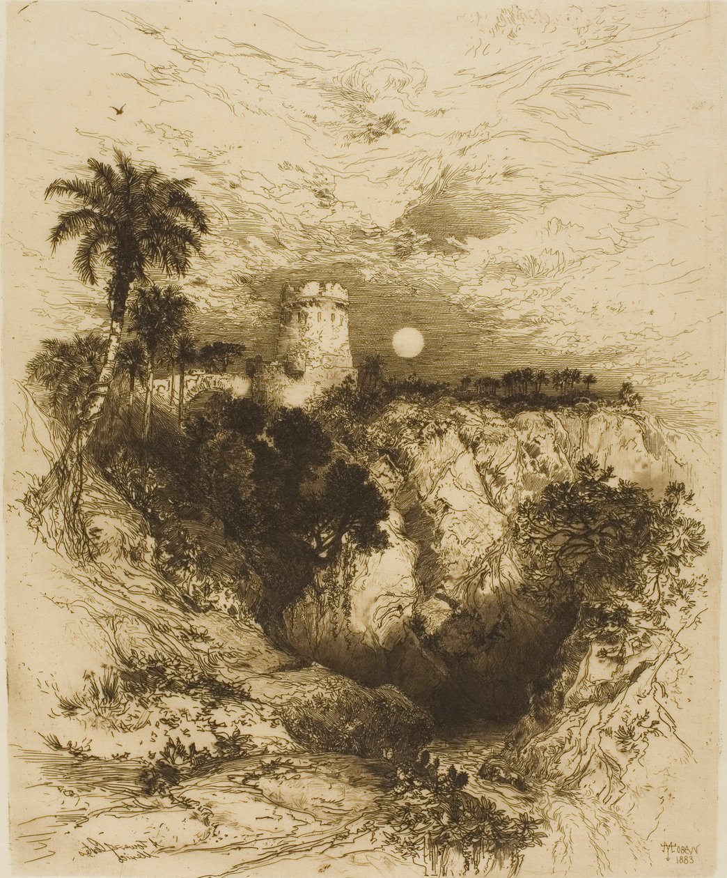 Ein Turm von Cortez - Mexiko von Thomas Moran