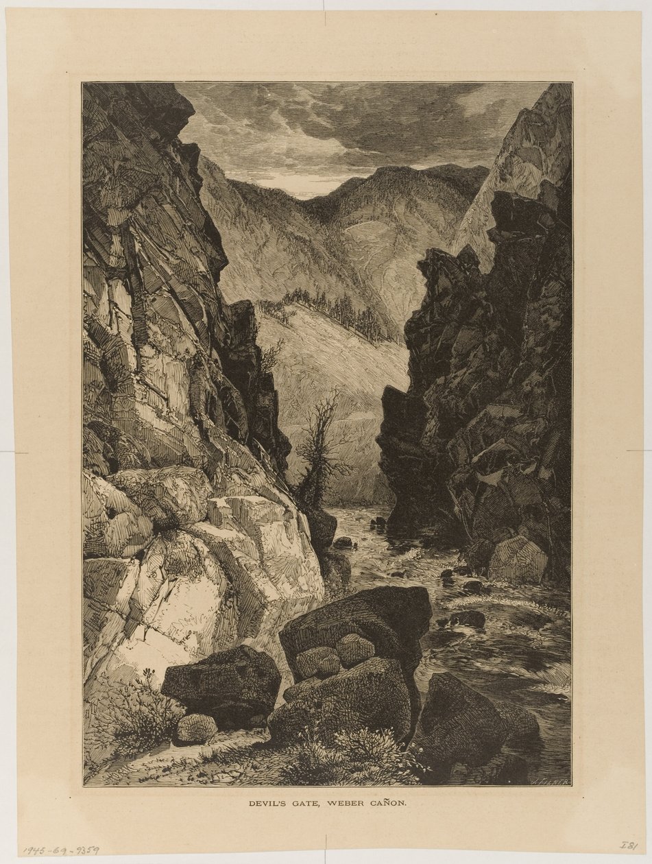 Teufelstor, Weber Canyon von Thomas Moran