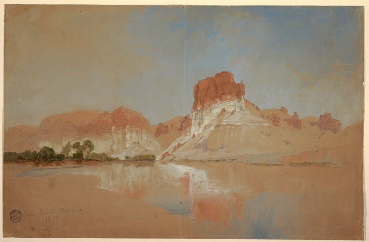 Zeichnung, Green River, Wyoming Territory, 1879 von Thomas Moran