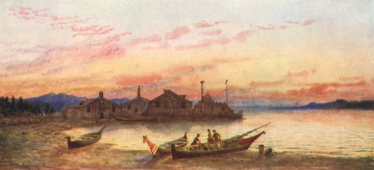 Siwash-Dorf, Pazifikküste von Thomas Mower Martin